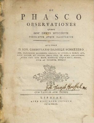 De phasco observationes : quibus hoc genus muscorum vindicatur atque illustratur