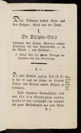3-44b, I. Die Disziplin-Gesetze