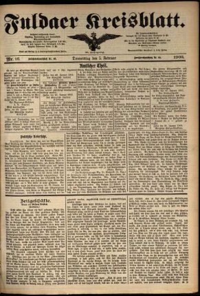 Ausgabe vom Donnerstag, den 05. Februar 1903.