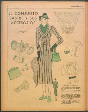 El conjunto sastre y sus accesorios [Dibujos]