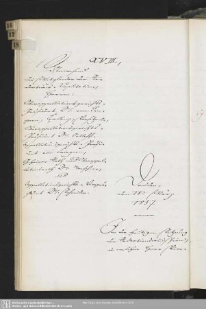XVIII., 11. März 1857