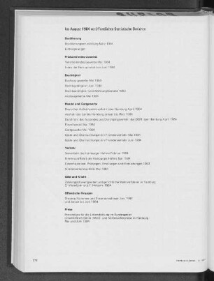 Im August 1984 veröffentlichte Statistische Berichte