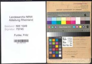 Entnazifizierung Fritz Funke , geb. 17.09.1913 (Arbeiter)