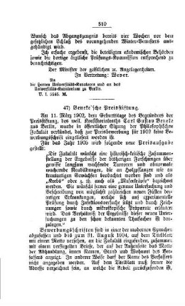 Beneke`sche Preisstiftung : [B. Universitäten und Technische Hochschulen]