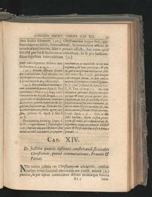Cap. XIV. De Iustitia quarto instituto conservandi societates Christianas, quoad commutationes, Praemia & Poenas.