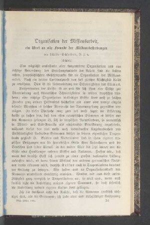 Organisation der Missionsarbeit, ein Wort an alle Freunde der Missionsbestrebungen (Schluß)