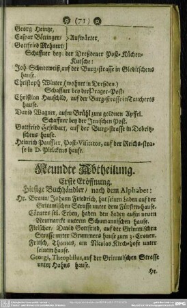 Neundte Abtheilung
