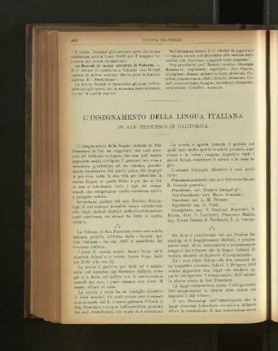 L'Insegnamento Della Lingua Italiana.