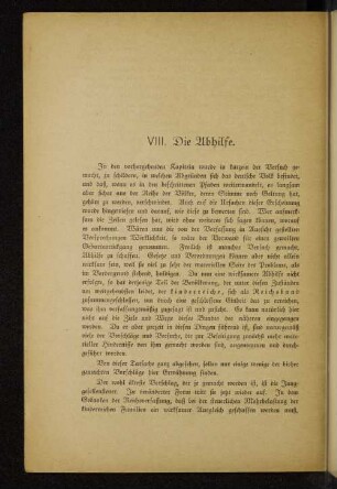 VIII. Die Abhilfe.