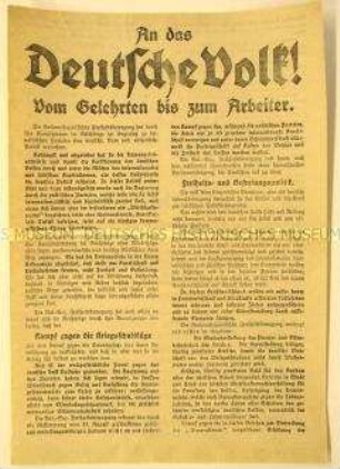 Programmatischer Wahlaufruf der Nationalsozialistischen Freiheitsbewegung in Thüringen anlässlich der Reichstagswahl Dezember 1924