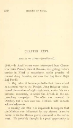 Chapter XXVI. History of Nipal - (continued)