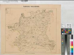 Düsseldorf (Reg.Bez.) Kreiskarten Kreis Geldern mit Erläuterung um 1833 1 : 100 000 44,5 x 51,5 Lithographie: Severin, Düsseldorf J. H. Funcke, Buchhandlung, Krefeld Regierung Arnsberg