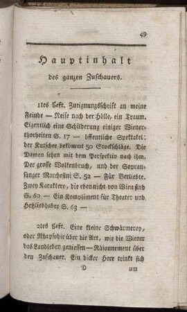 Hauptinhalt des ganzen Zuschauers.