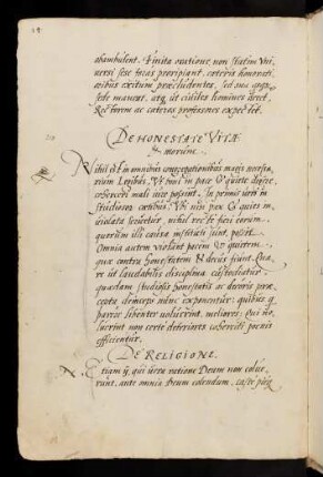 De Honestate Vitae et morum.