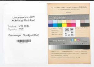 Entnazifizierung Gerdguenther Bokemeyer , geb. 28.11.1914 (Hauptmann)