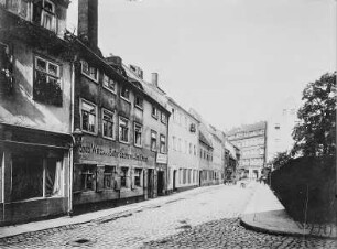 Gerbergasse / Theaterstraße : Dresden, Gerbergasse / Theaterstraße, Ansicht von der Großen Zwingerstraße
