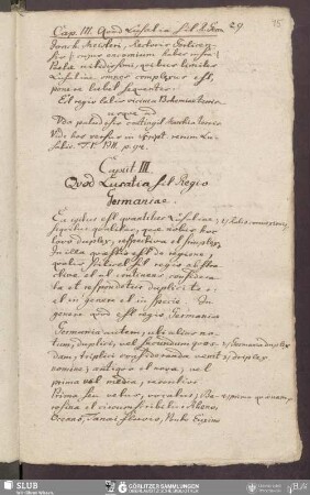 Caput. III. Quod Lusatia sit Regio Germaniae