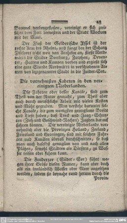Die vornehmsten Fahrten in den vereinigten Niederlanden