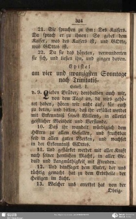 [Am vier und zwanzigsten Sonntage nach Trinitatis]