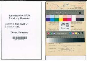 Entnazifizierung Bernhard Drees , geb. 16.07.1909 (Lehrer)