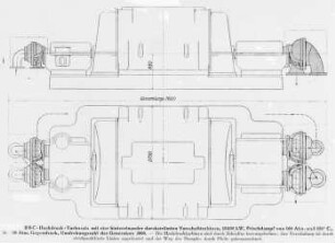 Hochdruck-Turbosatz, Schema (Brown, Boveri und Cie.) : Technikgeschichte | Maschinenbau | Kraftmaschinen | Dampfturbinen