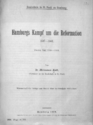 Teil 2: 1530 - 1561 : 1517 - 1561