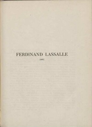 Ferdinand Lassalle (1825-1864)