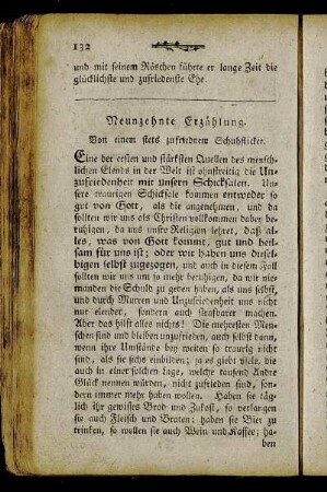 Neunzehnte Erzählung. Von einem stets zufriednem Schuhflicker.