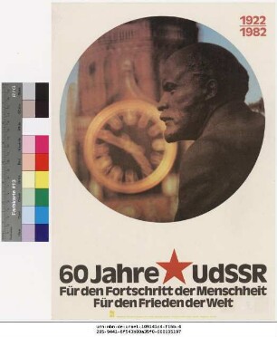 Originaltitel: 60 Jahre UdSSR Für dem Fortschritt der Menschheit Für den Frieden der Welt