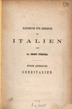 Handbuch für Reisende in Italien : Mit vielen Karten und Plänen. 2