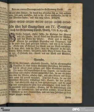 Rede über das Evangelium am IV. Sonntage nach der Erscheinung Christi