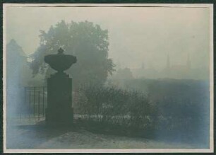 Dresden-Neustadt, Blick aus dem Garten des Japanischen Palais auf die Altstadt. Links das Japanische Palais