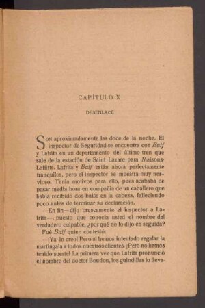 Capítulo X - Desenlace