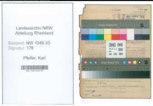 Entnazifizierung Karl Pfeifer , geb. 05.10.1900 (Lehrer)
