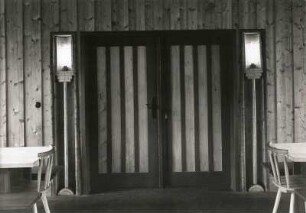 Dorfhaus in Tellerhäuser : Dorfgemeinschaftshaus in Tellerhäuser, Inneres, Eingang zum Saal