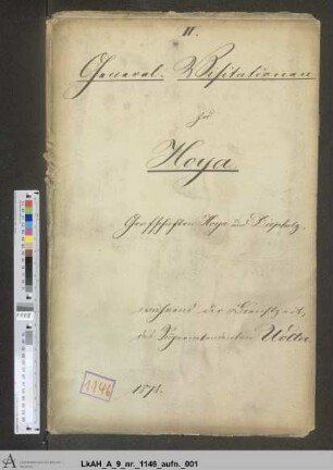 Hoya: Visitationsakten