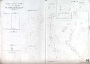 Bürgermeisterei Düsseldorf Gemeinde Pempelfort Supplement-Karte der Flur Nr. VII