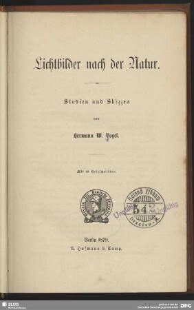 Lichtbilder nach der Natur : Studien und Skizzen