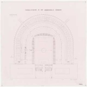 Fußballstadion in der Kongresshalle, Nürnberg: Grundriss Sockelgeschoss (Tunneleingänge)