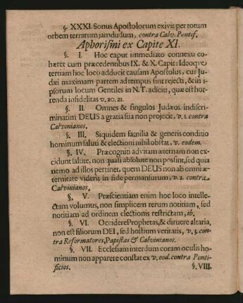Aphorismi ex Capite XI. - XV.