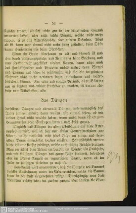 Das Düngen der Obstbäume