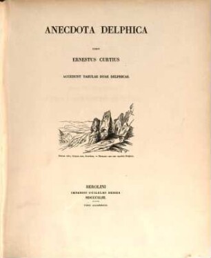 Anecdota Delphica : accedunt tabulae duae delphicae