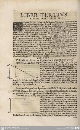 Liber Tertius Perspectivae Vitellionis.