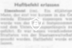 Haftbefehl erlassen