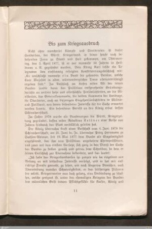 Bis zum Kriegsausbruch
