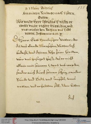 Gebete am zweiten Sonntag nach Ostern