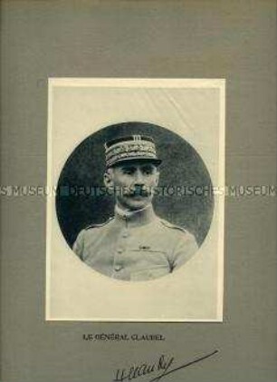 Uniformdarstellung, Porträtfoto, Henri Édouard Claudel in Generalsuniform, Frankreich, 1918/1923 .