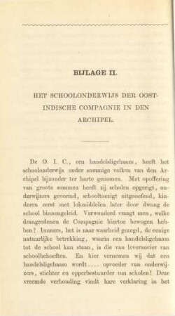 Bijlage II. Het schoolonderwijs der Oost-Indische compagnie in den archipel