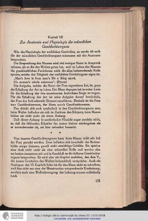 Kapitel VII. Zur Anatomie und Physiologie der männlichen Geschlechtsorgane