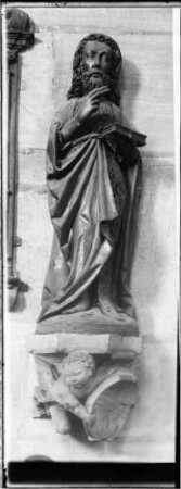 Freiburg Münster Unserer lieben Frau Heiligenfigur Johannes Baptist (um 1500)